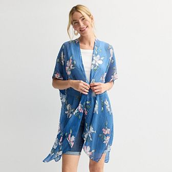 Women's Sonoma Goods For Life® Pleated Hibiscus Ruana