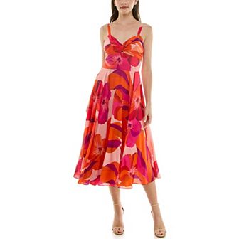 Women's Taylor Sweetheart Neck Twist Detail Fit & Flare Maxi Dress