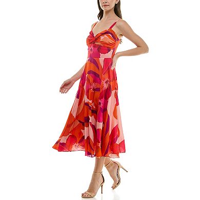 Women's Taylor Sweetheart Neck Twist Detail Fit & Flare Maxi Dress
