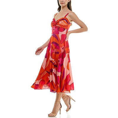 Women's Taylor Sweetheart Neck Twist Detail Fit & Flare Maxi Dress