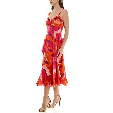 Women's Taylor Sweetheart Neck Twist Detail Fit & Flare Maxi Dress