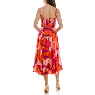 Women's Taylor Sweetheart Neck Twist Detail Fit & Flare Maxi Dress