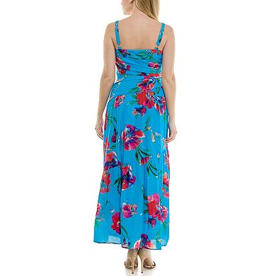 Women's Taylor Asymmetrical Drop Waist Fit & Flare Maxi Dress