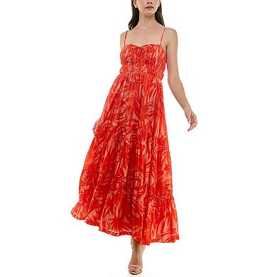 Women's Taylor Shirred Sweetheart Neck Fit & Flare Maxi Dress