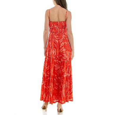 Women's Taylor Shirred Sweetheart Neck Fit & Flare Maxi Dress