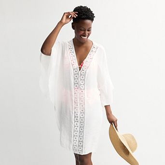 Women's Collection XIIX Lace Front Swim Cover-Up