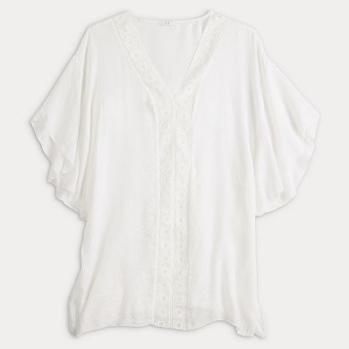 Women's Collection XIIX Lace Front Swim Cover-Up