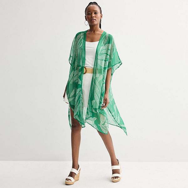 Women's Nine West Tropical Printed Topper - Green