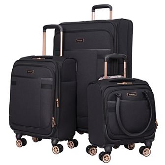 Kensie Hudson 3 pc Expandable Rolling Softside Luggage Set