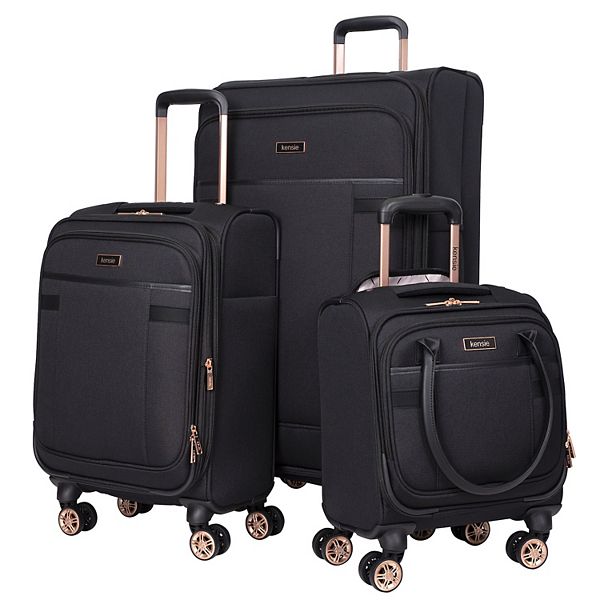 Kensie Hudson 3-piece Expandable Rolling Softside Luggage Set