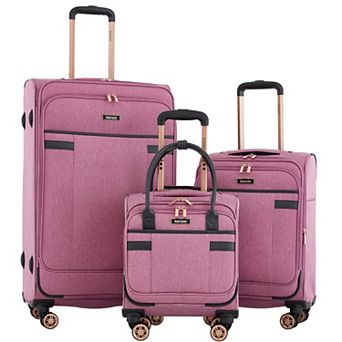 Kensie Hudson 3 pc Expandable Rolling Softside Luggage Set