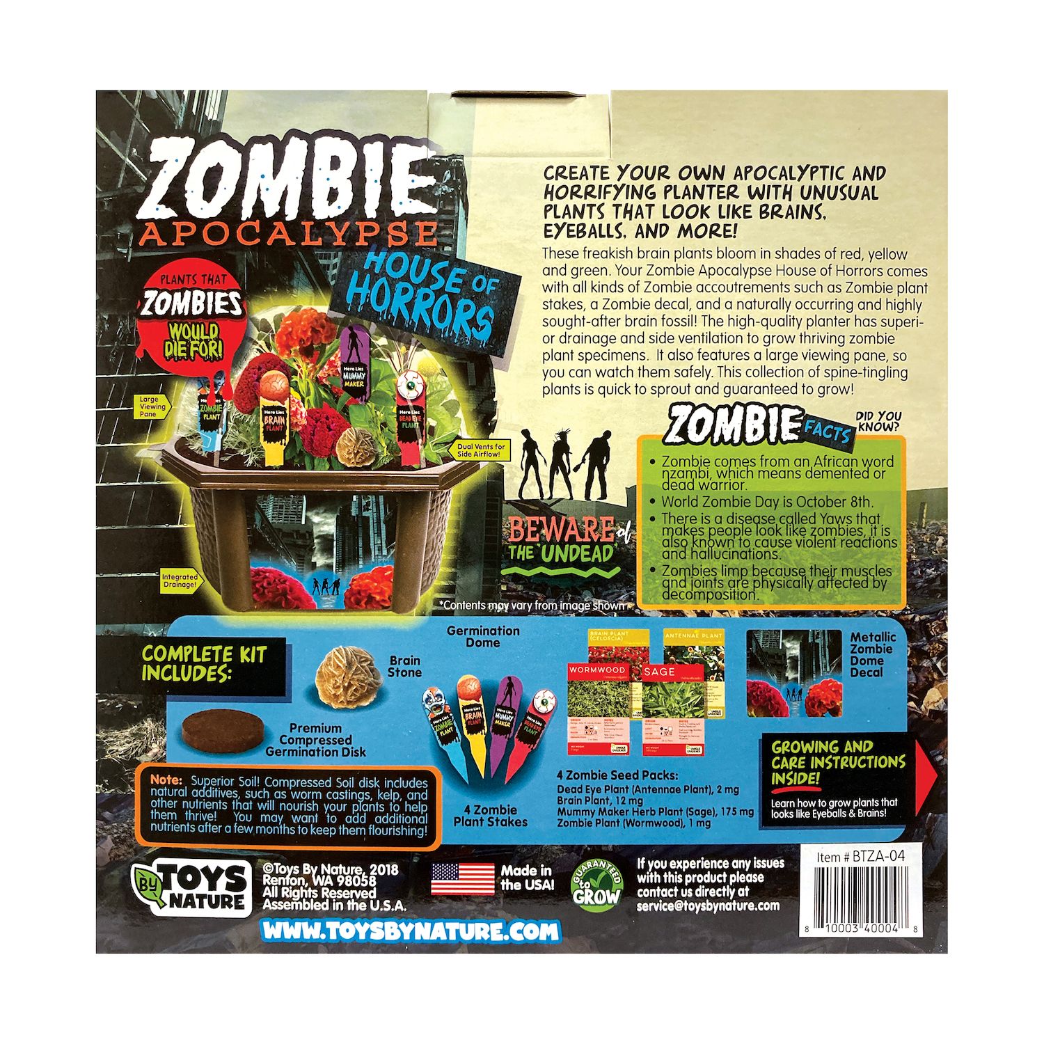 Детские фигурки Toys By Nature Biosphere Terrarium - Zombie Apocalypse House of Horrors — фото 2