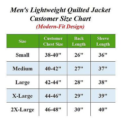 Men's Spire by Galaxy Lightweight Quilted Jacket with Synthetic Trim Design
