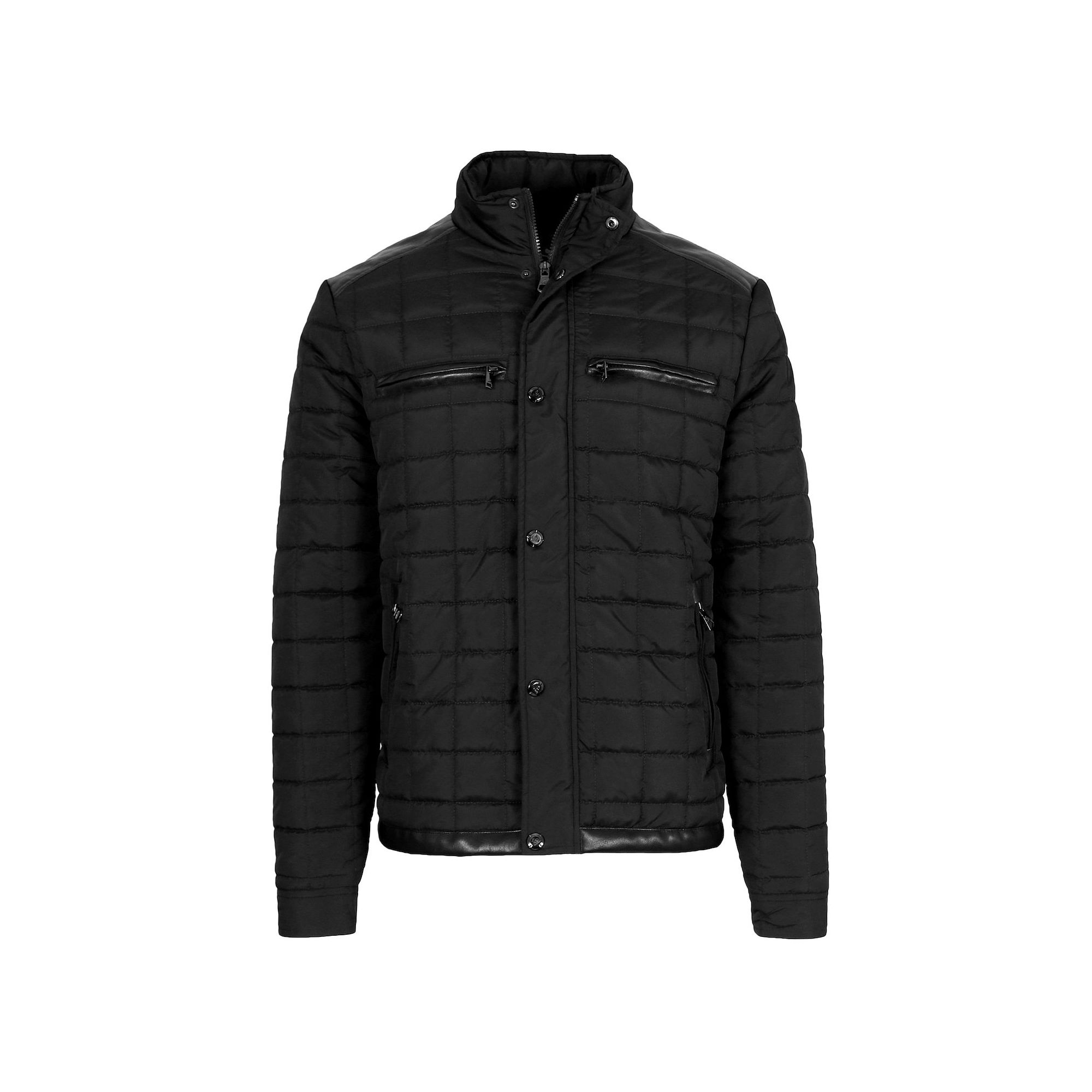 Mens Spire by Galaxy Lightweight Quilted Jacket with Synthetic Trim Design