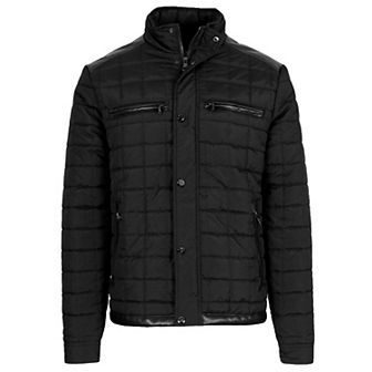 Men's Spire by Galaxy Lightweight Quilted Jacket with Synthetic Trim Design