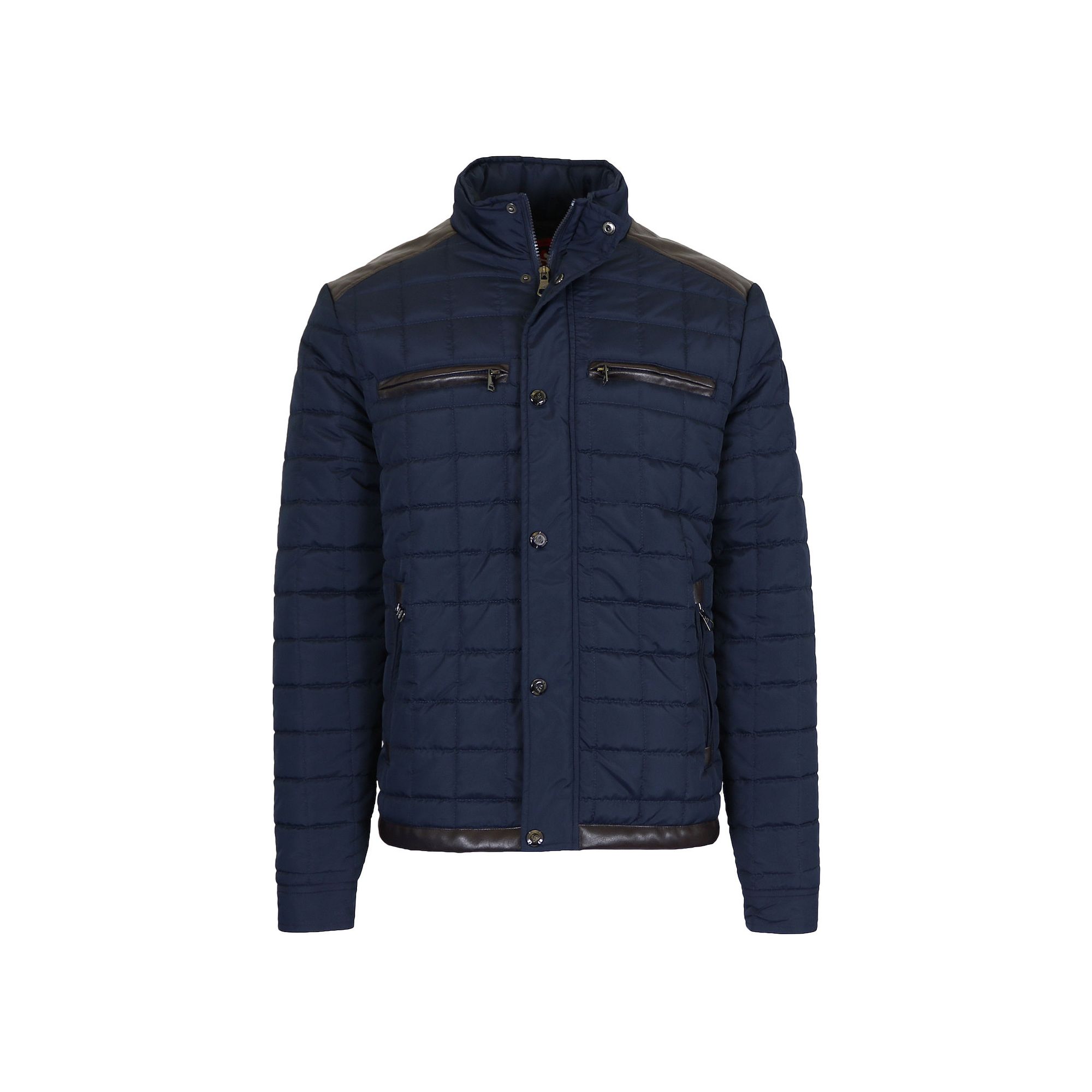 Mens Spire by Galaxy Lightweight Quilted Jacket with Synthetic Trim Design