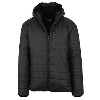 Men's Spire by Galaxy Sherpa-Lined Hooded Puffer Jacket
