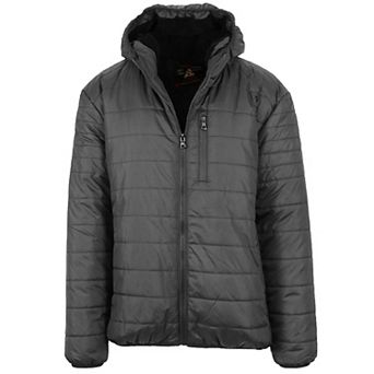 Men's Spire by Galaxy Sherpa-Lined Hooded Puffer Jacket