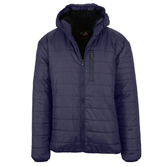 Men's Spire by Galaxy Sherpa-Lined Hooded Puffer Jacket