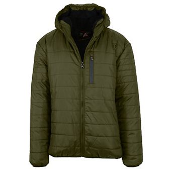 Men's Spire by Galaxy Sherpa-Lined Hooded Puffer Jacket