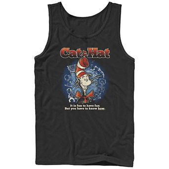 Men's Dr. Seuss The Cat In The Hat It Is Fun To Have Fun Graphic Tank