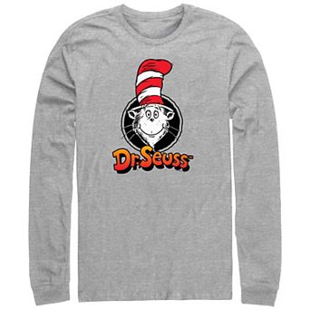 Men's Dr. Seuss The Cat In The Hat Stamp Long Sleeve Graphic Tee