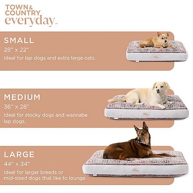 Town & Country Everyday CuddleTown Medallion Pillow Crate Mat Reversible Pet Bed