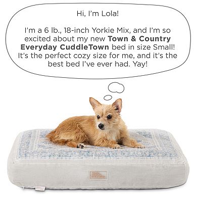 Town & Country Everyday CuddleTown Medallion Pillow Crate Mat Reversible Pet Bed