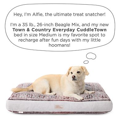 Town & Country Everyday CuddleTown Medallion Pillow Crate Mat Reversible Pet Bed