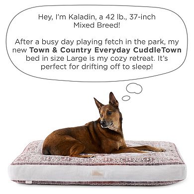 Town & Country Everyday CuddleTown Medallion Pillow Crate Mat Reversible Pet Bed