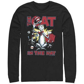 Men's Dr. Seuss The Cat In The Hat Cattitude Long Sleeve Graphic Tee