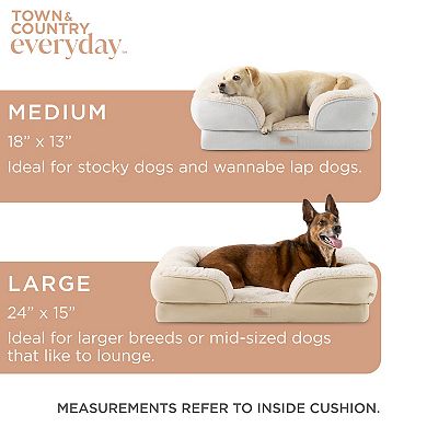 Town & Country Everyday CuddleTown Comfy Solid Bolster Sofa Pet Bed