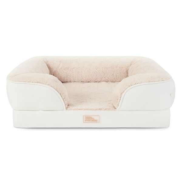 Town & Country Everyday CuddleTown Comfy Solid Bolster Sofa Pet Bed - Ashley Blue (LARGE)