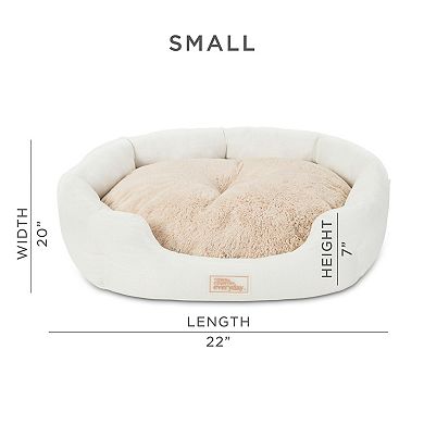 Town & Country Everyday CuddleTown Faux Linen Comfy Cozy Cuddler Pet Bed