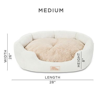 Town & Country Everyday CuddleTown Faux Linen Comfy Cozy Cuddler Pet Bed