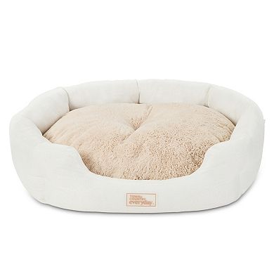Town & Country Everyday CuddleTown Faux Linen Comfy Cozy Cuddler Pet Bed