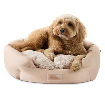 Town & Country Everyday CuddleTown Faux Linen Comfy Cozy Cuddler Pet Bed