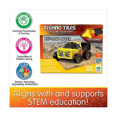 The Learning Journey Techno Tiles - Off-Road Racer: 100-Piece Building Toy