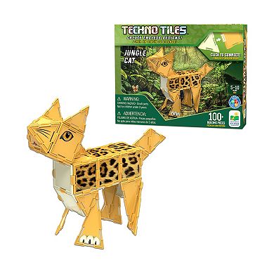 The Learning Journey Techno Tiles - Jungle Cat: 100-Piece Building Toy