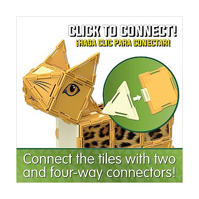The Learning Journey Techno Tiles - Jungle Cat: 100-Piece Building Toy