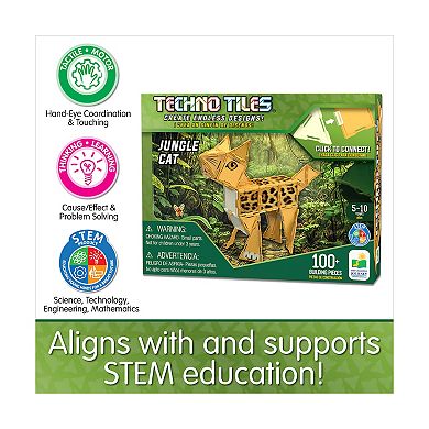 The Learning Journey Techno Tiles - Jungle Cat: 100-Piece Building Toy