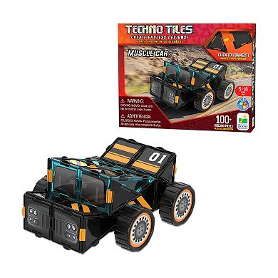The Learning Journey Techno Tiles - Muscle Car: 100-Piece Building Toy