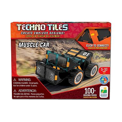 The Learning Journey Techno Tiles - Muscle Car: 100-Piece Building Toy