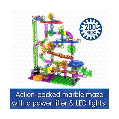The Learning Journey Techno Gears Marble Mania - Extreme Glo: 200-Piece Building Toy