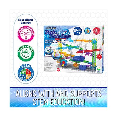 The Learning Journey Techno Gears Marble Mania - Twin Twister: 200-Piece Building Toy