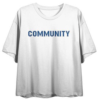 Juniors' Community Greendale Crop Short Sleeve Graphic T-Shirt