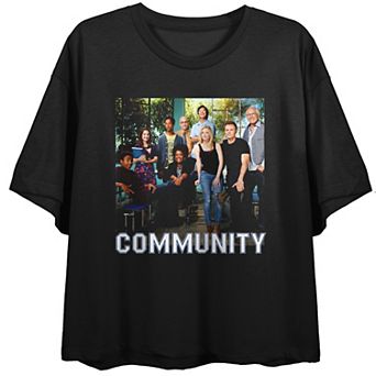 Juniors' Community Group Crop Short Sleeve Graphic T-Shirt