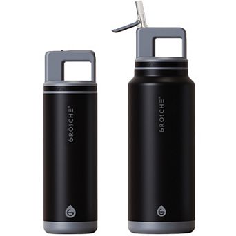 GROSCHE ALPINE Flip 'N Sip 20-oz. and 40-oz. Insulated Water Bottle With Straw 2 pk