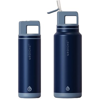 GROSCHE ALPINE Flip 'N Sip 20-oz. and 40-oz. Insulated Water Bottle With  Straw 2-pk.