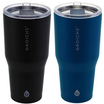 GROSCHE YUKON Stainless Steel Coffee Tumbler with Slider Lid 2 pk